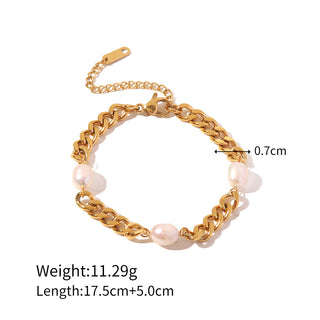 Good Things Come in Threes Pearls Bracelet- 18K gold